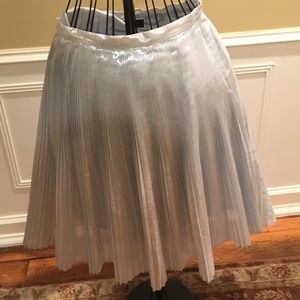 Talbots silver pleated skirt
